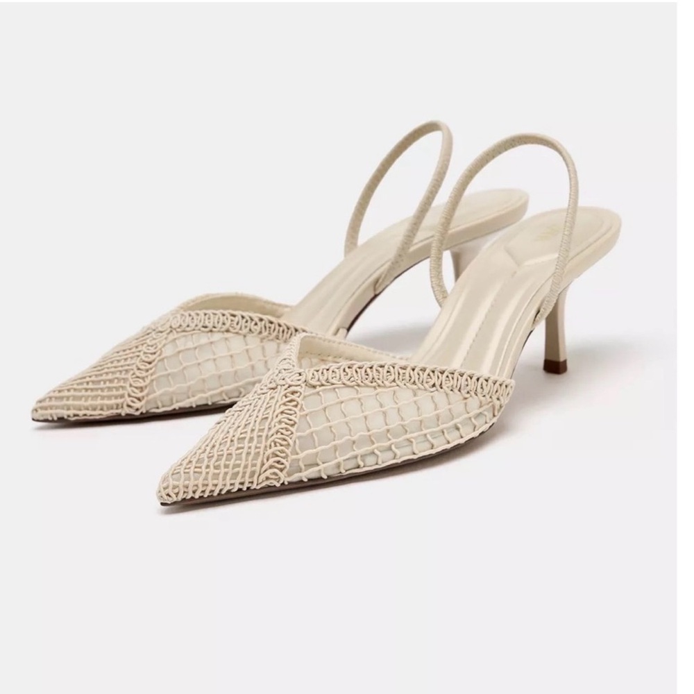 Zara Braided Slingback Heels